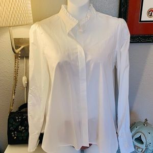 ✨NWT ✨Ann Taylor Ruffle Trim Button up Blouse